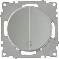 Переключатель без рамки OneKeyElectro Florence 2-кл. проходной серый картинка